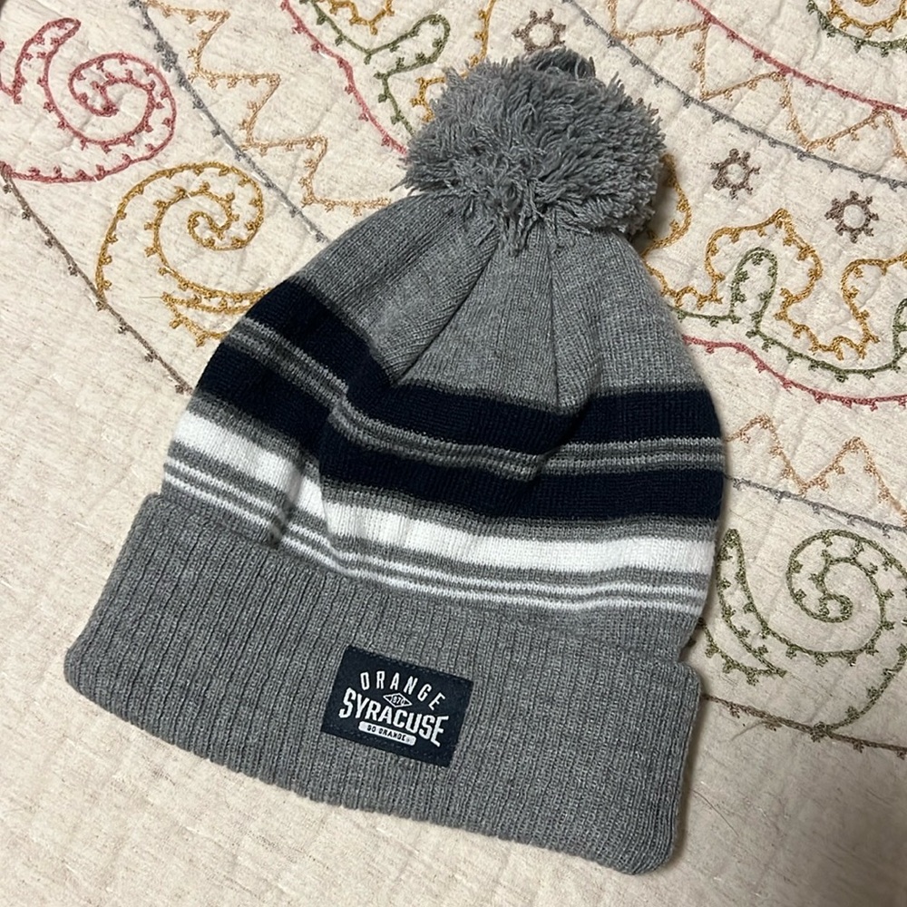 Syracuse Pom Pom Beanie
